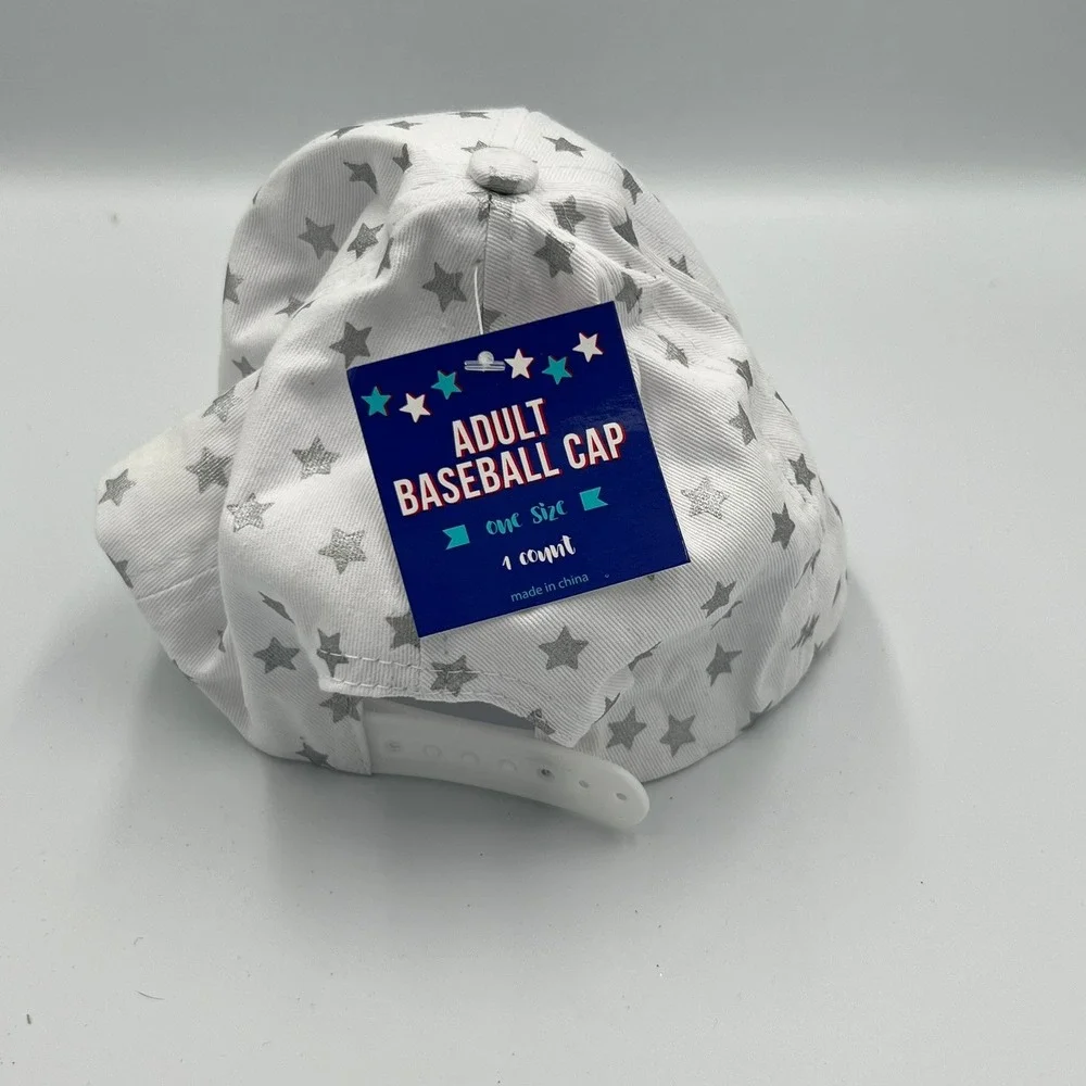 Gertex Baseball Cap Adult OS White Brand‎ New Star Print Snapback G-18C3B-4